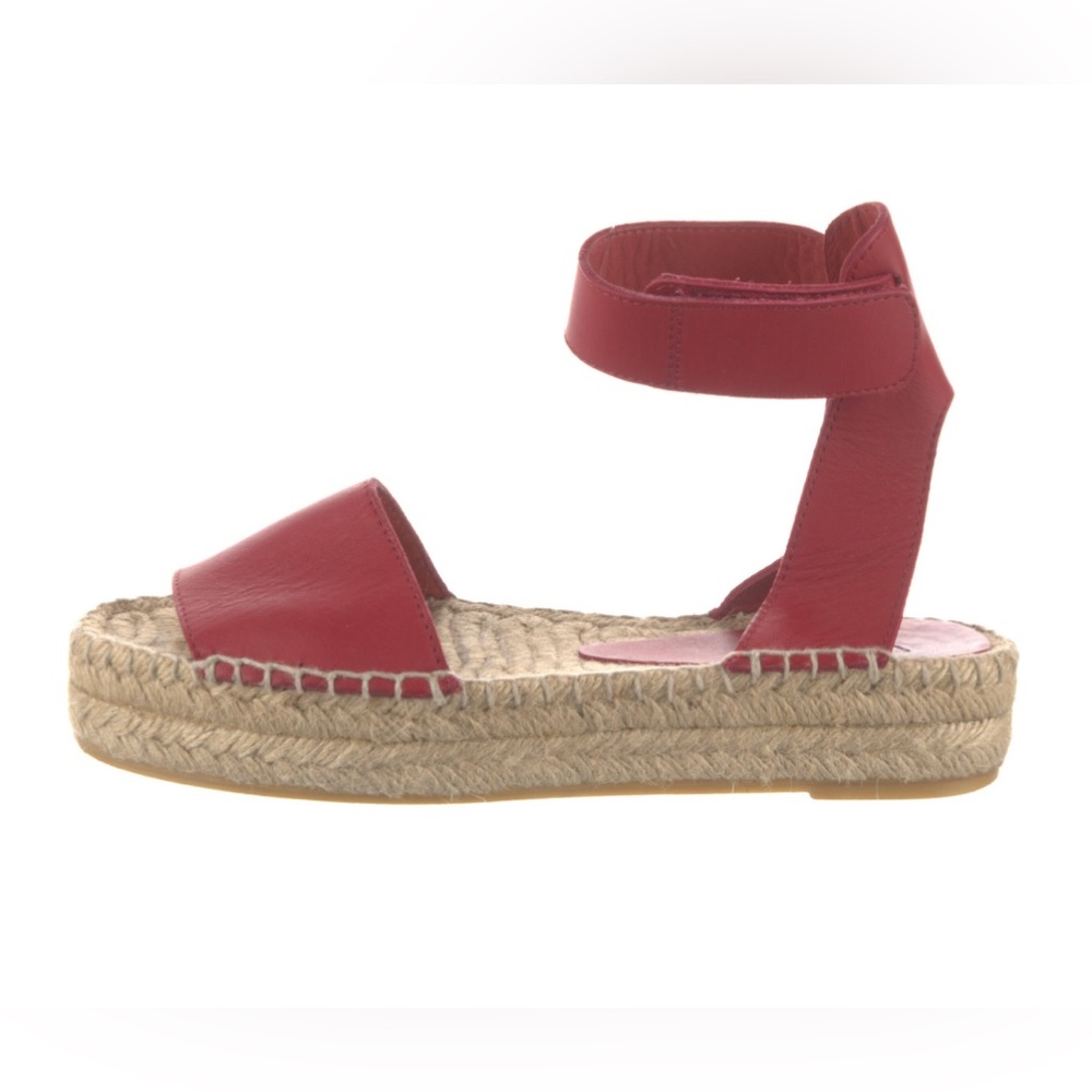 Vince Red Leather Espadrilles